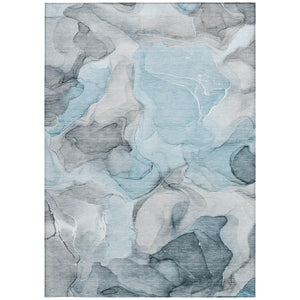 Homeroots 8' Runner Stylish Abstract Washable Non-skid Area Rug For Indoor And Outdoor Spaces, Stain Resistant 8' X 10' Polyester 559538
