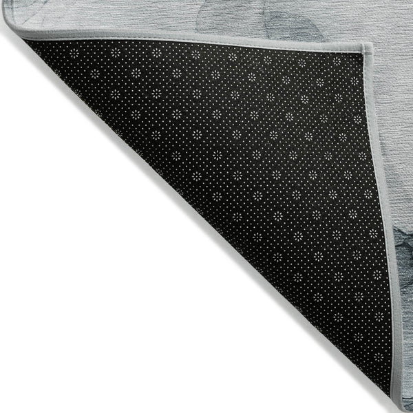 Homeroots 10' X 14' Teal Abstract Washable Non Skid Indoor Outdoor Area Rug Teal Polyester 559540