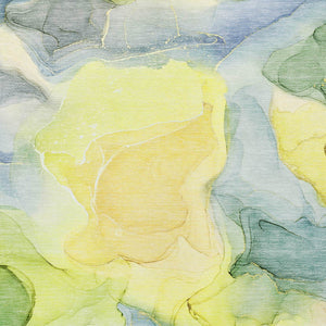 Homeroots 3' X 5' Yellow Abstract Washable Non Skid Indoor Outdoor Area Rug Yellow Polyester 559544