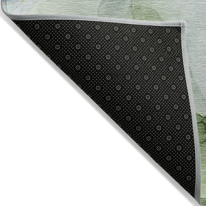 Homeroots 5' X 8' Yellow Abstract Washable Non Skid Indoor Outdoor Area Rug Yellow Polyester 559545