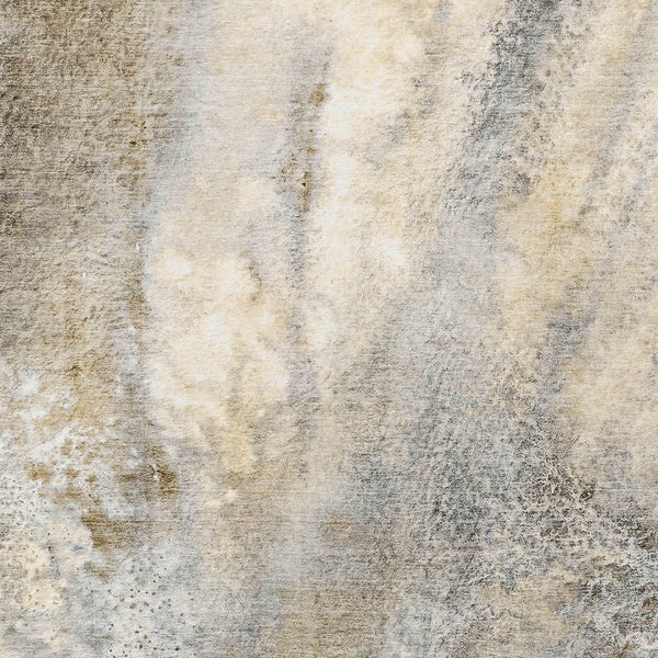 Homeroots 3' X 5' Beige Abstract Washable Non Skid Indoor Outdoor Area Rug Beige Polyester 559553