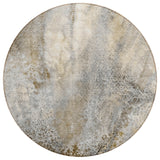 Homeroots 8' Round Beige Round Abstract Washable Non Skid Indoor Outdoor Area Rug Beige Polyester 559555