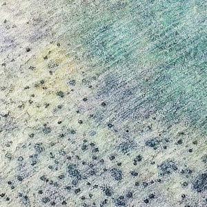 Homeroots 5' Beige Abstract Washable Non-skid Area Rug - Elegant, Stain Resistant, Perfect For Indoor & Outdoor Use Blue Polyester 559560