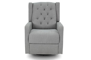 English Elm Swivel Manual Motion Glider Recliner with Diamond Tufted Back, Square Arms & 360° Comfort Rotation DARK GREY 31 L x 30 W x 26 H B089P240469