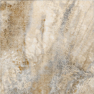 Homeroots 3' X 5' Brown Abstract Washable Non Skid Indoor Outdoor Area Rug Brown Polyester 559571