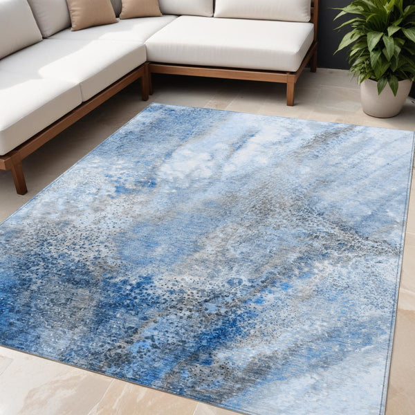 Homeroots 5' Beige Abstract Washable Non-skid Area Rug - Elegant, Stain Resistant, Perfect For Indoor & Outdoor Use 5' X 8' Polyester 559590