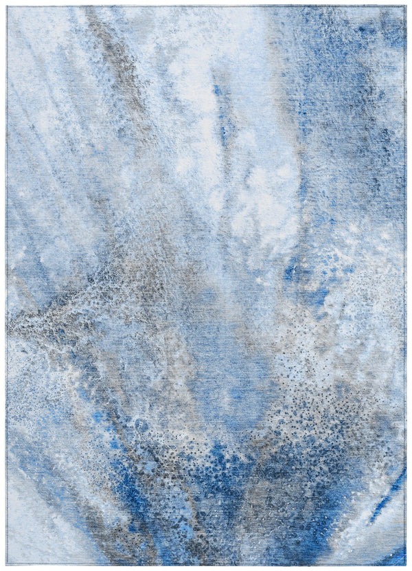 Homeroots 5' Beige Abstract Washable Non-skid Area Rug - Elegant, Stain Resistant, Perfect For Indoor & Outdoor Use 9' X 12' Polyester 559593