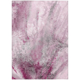 Homeroots 8' X 10' Pink Abstract Washable Non Skid Indoor Outdoor Area Rug Pink Polyester 559601