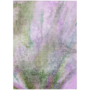 HomeRoots 5' Beige Abstract Washable Indoor Outdoor Area Rug - Durable, Stain-Resistant, Non-Skid Design 5' X 8' 559608