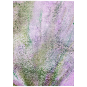 Homeroots 5' X 8' Purple Abstract Washable Non Skid Indoor Outdoor Area Rug Purple Polyester 559608