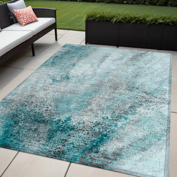 Homeroots 5' Beige Abstract Washable Non-skid Area Rug - Elegant, Stain Resistant, Perfect For Indoor & Outdoor Use 5' X 8' Polyester 559617