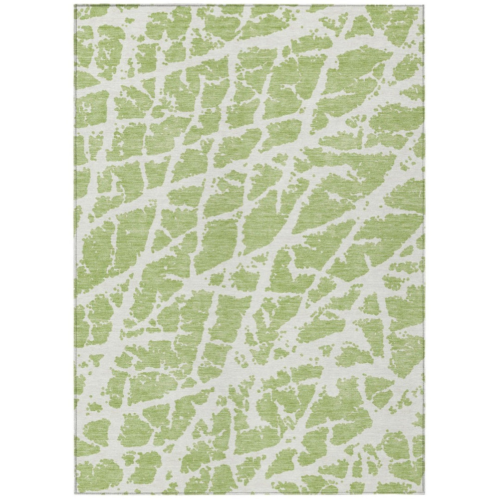 HomeRoots 5' Beige and Ivory Abstract Area Rug - Washable, Non-Skid, Stylish for Indoor and Outdoor Spaces 5' X 8' 559626