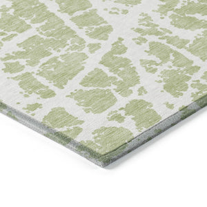 HomeRoots 5' Beige and Ivory Abstract Area Rug - Washable, Non-Skid, Stylish for Indoor and Outdoor Spaces 8' Round 559627