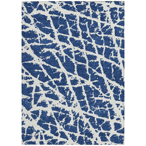HomeRoots 5' Beige and Ivory Abstract Area Rug - Washable, Non-Skid, Stylish for Indoor and Outdoor Spaces 8' X 10' 559637