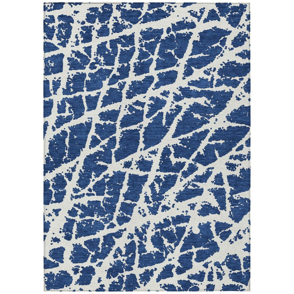 HomeRoots 5' Beige and Ivory Abstract Area Rug - Washable, Non-Skid, Stylish for Indoor and Outdoor Spaces 10' X 14' 559639
