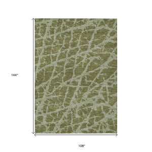 HomeRoots 5' Beige and Ivory Abstract Area Rug - Washable, Non-Skid, Stylish for Indoor and Outdoor Spaces 9' X 12' 559647
