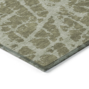 HomeRoots 5' Beige and Ivory Abstract Area Rug - Washable, Non-Skid, Stylish for Indoor and Outdoor Spaces 9' X 12' 559647