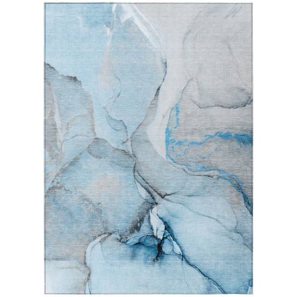 HomeRoots 5' Beige Abstract Area Rug - Washable, Non-Skid Design for Indoor and Outdoor Spaces, Durable & Stylish 8' X 10' 559682