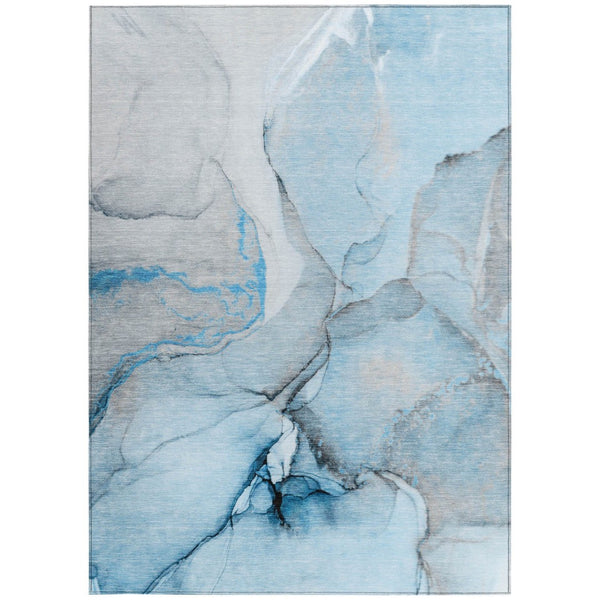 HomeRoots 5' Beige Abstract Area Rug - Washable, Non-Skid Design for Indoor and Outdoor Spaces, Durable & Stylish 9' X 12' 559683