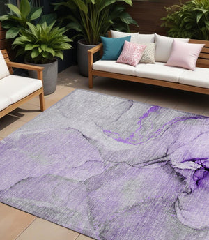 HomeRoots 5' Beige Abstract Area Rug - Washable, Non-Skid Design for Indoor and Outdoor Spaces, Durable & Stylish 9' X 12' 559710
