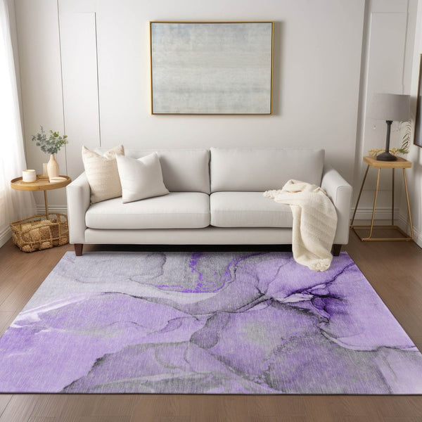 HomeRoots 5' Beige Abstract Area Rug - Washable, Non-Skid Design for Indoor and Outdoor Spaces, Durable & Stylish 9' X 12' 559710