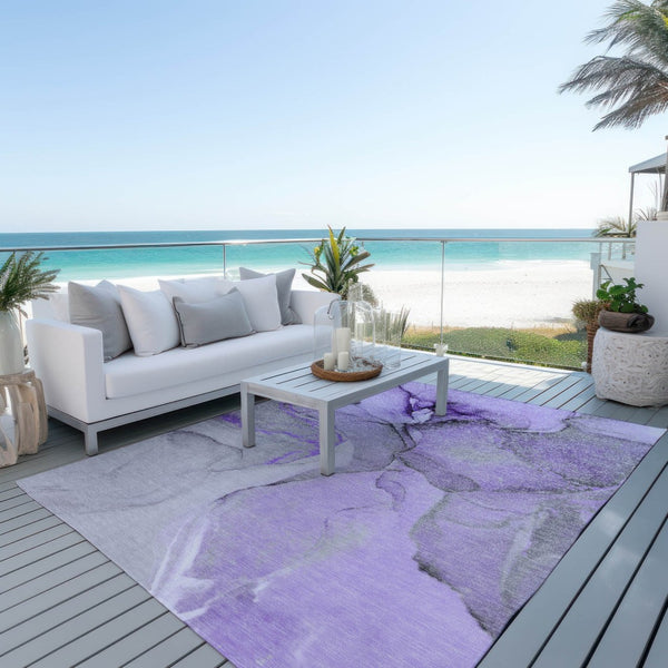 HomeRoots 5' Beige Abstract Area Rug - Washable, Non-Skid Design for Indoor and Outdoor Spaces, Durable & Stylish 10' X 14' 559711