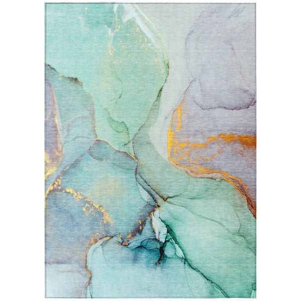 HomeRoots 5' Beige Abstract Area Rug - Washable, Non-Skid Design for Indoor and Outdoor Spaces, Durable & Stylish 9' X 12' 559719