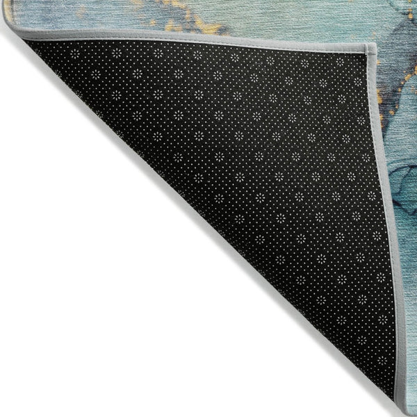 HomeRoots 5' Beige Abstract Area Rug - Washable, Non-Skid Design for Indoor and Outdoor Spaces, Durable & Stylish 9' X 12' 559719