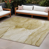 Homeroots 8' X 10' Beige Abstract Washable Non Skid Indoor Outdoor Area Rug Beige Polyester 559727