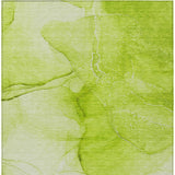 Homeroots 3' X 5' Green Abstract Washable Non Skid Indoor Outdoor Area Rug Green Polyester 559742