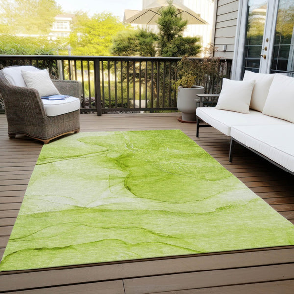 HomeRoots 5' Modern Beige Abstract Area Rug - Washable, Non-Skid, Stain-Resistant for Indoor & Outdoor Use 8' X 10' 559745
