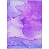 Homeroots 3' X 5' Purple Abstract Washable Non Skid Indoor Outdoor Area Rug Purple Polyester 559769