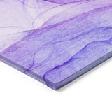 Homeroots 3' X 5' Purple Abstract Washable Non Skid Indoor Outdoor Area Rug Purple Polyester 559769