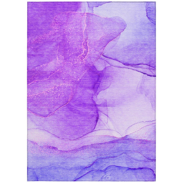 HomeRoots 5' Modern Beige Abstract Area Rug - Washable, Non-Skid, Stain-Resistant for Indoor & Outdoor Use 10' X 14' 559774