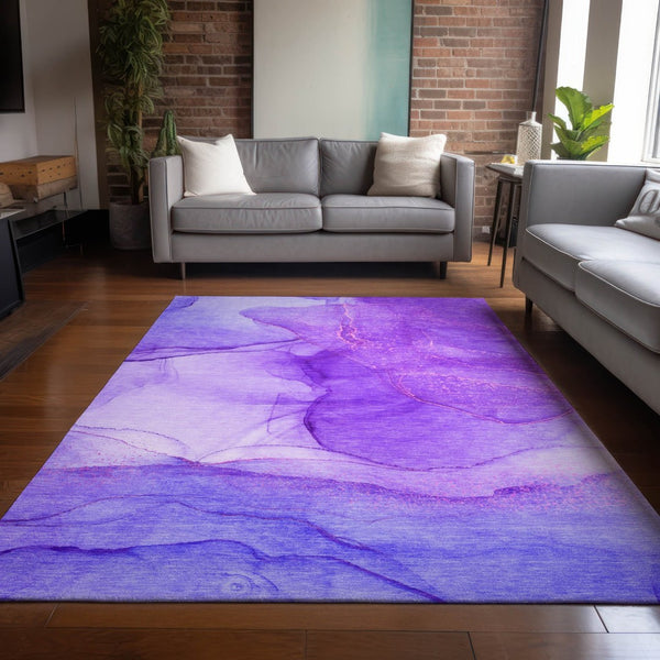 HomeRoots 5' Modern Beige Abstract Area Rug - Washable, Non-Skid, Stain-Resistant for Indoor & Outdoor Use 10' X 14' 559774