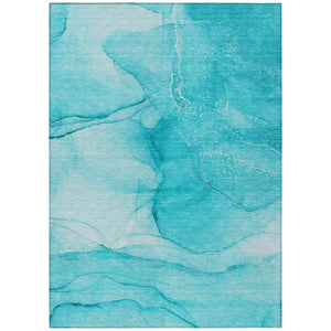 HomeRoots 5' Modern Beige Abstract Area Rug - Washable, Non-Skid, Stain-Resistant for Indoor & Outdoor Use 5' X 8' 559779