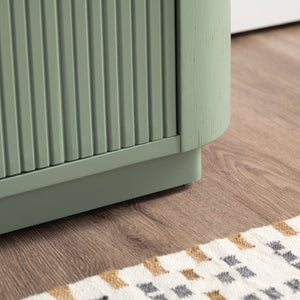 Crestview Collection Transitional Aqua 2-door Cabinet – Elegant Wood Furniture With Curved Corners & Brass Handles Green Solid Wood Cvfdr1173