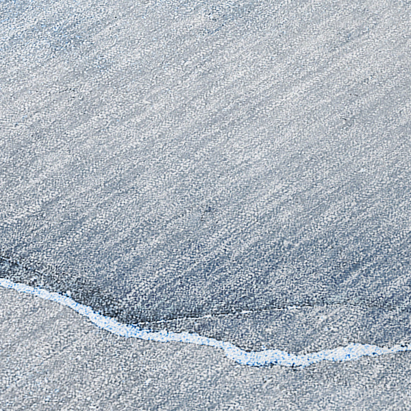 Homeroots 3' X 5' Blue Abstract Washable Non Skid Indoor Outdoor Area Rug Blue Polyester 559796