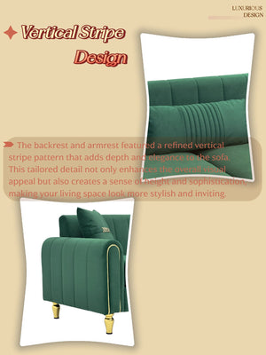 English Elm FX-P11-GR Contemporary 87.4" Upholstered 3-Seater Sofa with Pocket Springs, Plush Fabric & Pillows W576P360571