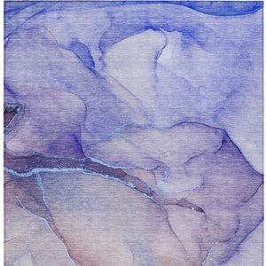 Homeroots 8' Runner Stylish Green Abstract Washable Non-skid Indoor/Outdoor Rug For Kids And Pets’ Spaces 3' X 5' Polyester 559814