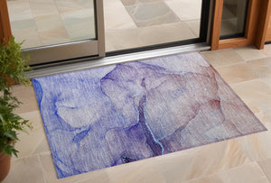 Homeroots 8' Runner Stylish Green Abstract Washable Non-skid Indoor/Outdoor Rug For Kids And Pets’ Spaces 3' X 5' Polyester 559814