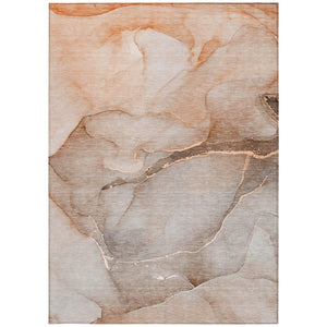 HomeRoots 5' Green Abstract Washable Area Rug - Stylish, Non-Skid, Durable Design for Indoor & Outdoor Spaces 5' X 8' 559833