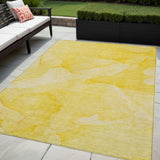 Homeroots 5' X 8' Gold Abstract Washable Non Skid Indoor Outdoor Area Rug Gold Polyester 559861