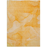 Homeroots 3' X 5' Orange Abstract Washable Non Skid Indoor Outdoor Area Rug Orange Polyester 559869