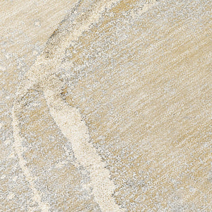 HomeRoots 5' Beige Abstract Area Rug - Washable Indoor Outdoor Design for Elegant, Durable, and Easy Care Living 8' Round 559880