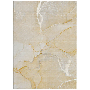 HomeRoots 5' Beige Abstract Area Rug - Washable Indoor Outdoor Design for Elegant, Durable, and Easy Care Living 9' X 12' 559882