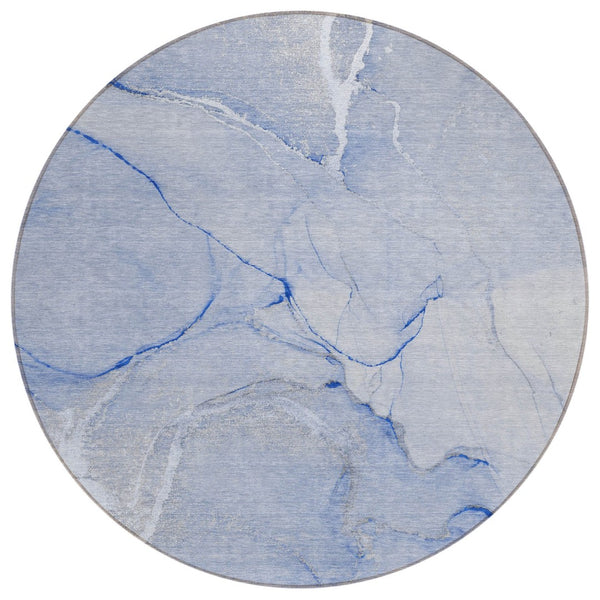 HomeRoots 5' Beige Abstract Area Rug - Washable Indoor Outdoor Design for Elegant, Durable, and Easy Care Living 8' Round 559889