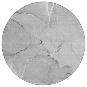 HomeRoots 5' Beige Abstract Area Rug - Washable Indoor Outdoor Design for Elegant, Durable, and Easy Care Living 8' Round 559898