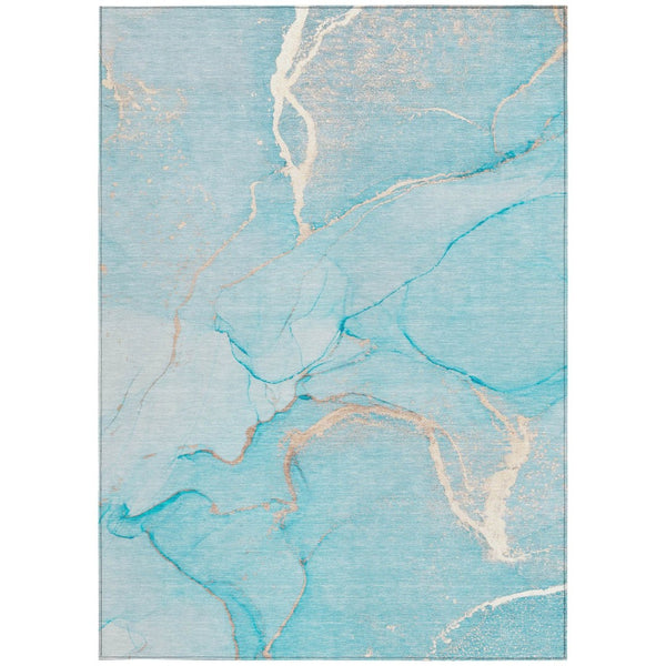 HomeRoots 5' Beige Abstract Area Rug - Washable Indoor Outdoor Design for Elegant, Durable, and Easy Care Living 5' X 8' 559906