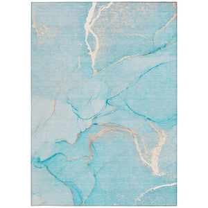 HomeRoots 5' Beige Abstract Area Rug - Washable Indoor Outdoor Design for Elegant, Durable, and Easy Care Living 5' X 8' 559906
